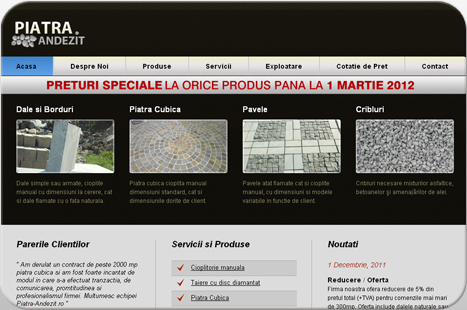 Slide project - Piatra-Andezit.ro